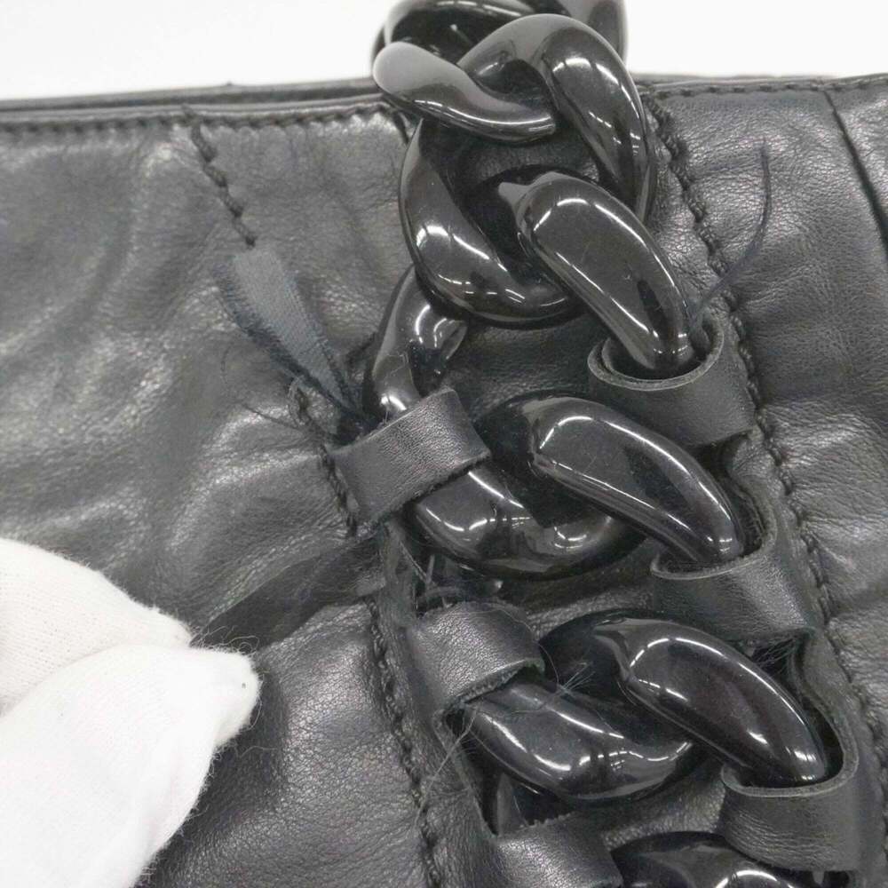 CHANEL Black Lambskin Leather Tote Bag - Picture 7 of 13